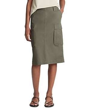 Vince Utility Knee-length Cargo Skirt In Night Pine