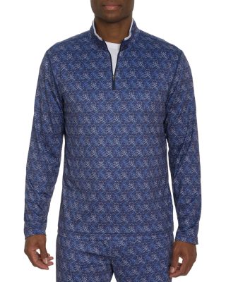 Robert Graham - Iron Skull Classic Fit Quarter Zip Stand Collar Sweatshirt
