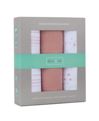 Unisex Cotton Muslin Swaddle Blanket 3 Pack - Baby