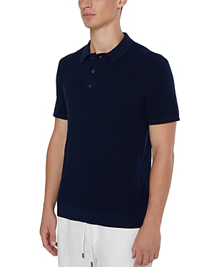 Shop Onia Cotton Regular Fit Polo Shirt In Deep Navy
