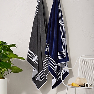 Shop Hudson Park Collection Marittima Beach Towel - 100% Exclusive In Charcoal