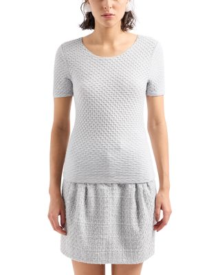 Emporio Armani Jacquard Short Sleeve Sweater