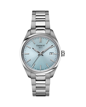 Shop Tissot Pr 100 Watch, 34mm In Blue/silver