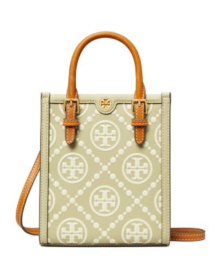 Tory Burch - Mini T Monogram Contrast Embossed Leather Mini Tote