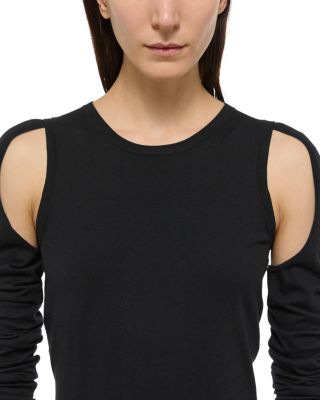 Cotton Cut Out Underarm Crewneck Top