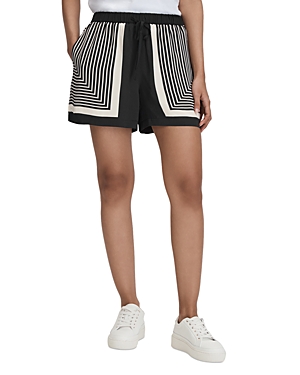 Reiss Lilia Drawstring Shorts In Black