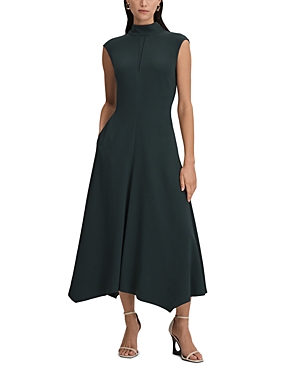 Shop Reiss Petite Libby Midi Dress In Dark Green