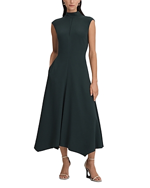 Reiss Dark Green Fitted Asymmetric Midi Dress | ModeSens Reiss Dark Green Fitted Asymmetric Midi Dress | ModeSens