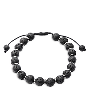 Shop Link Up Lava Stone Beaded Bracelet In Black