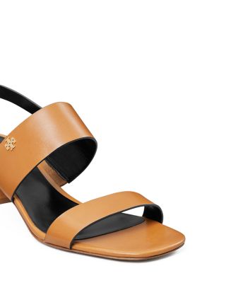 Women's Leather Block Heel Sandals