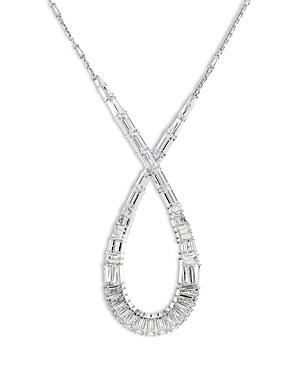 Shop Swarovski Hyperbola Infinity Pendant Necklace, 17.72 In Silver