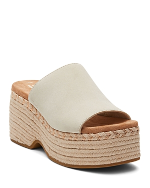 Shop Toms Laila Women's Espadrille Platform Mule Sandals In Natural