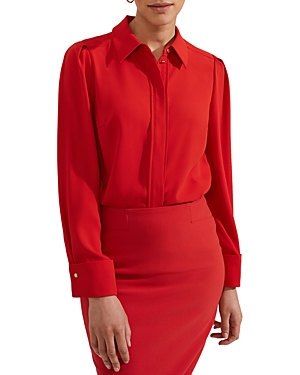 Shop Hobbs London Verity Blouse In Red