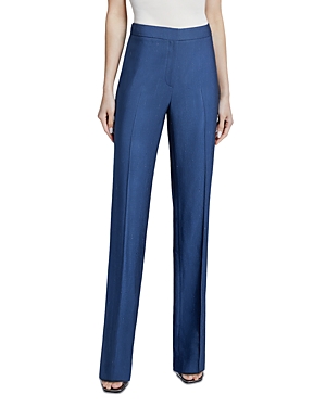 Shop Santorelli Straight Pants In Electric Blue