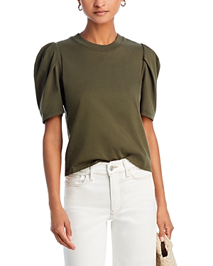 Frame Draped Femme Short-sleeve Tee In Fatigue