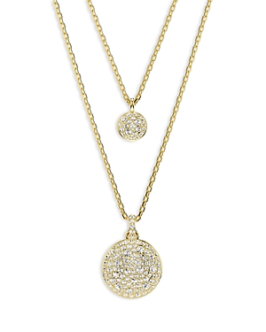 Shop Swarovski Meteora Layered Pendant Necklace, 15 In Gold
