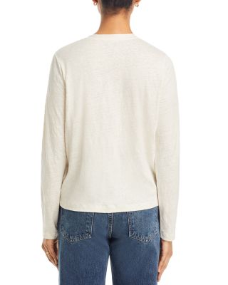 Stretch Linen V Neck Cardigan