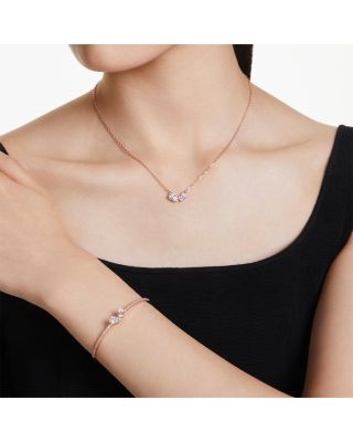 Mesmera Mixed Cut Necklace & Bangle Bracelet Set 