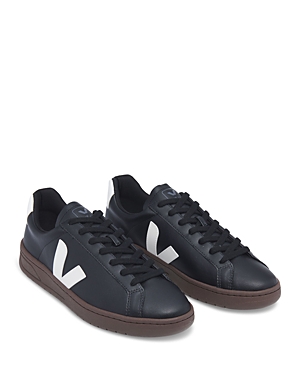 Shop Veja Men's Urca Lace Up Sneakers In Black/white