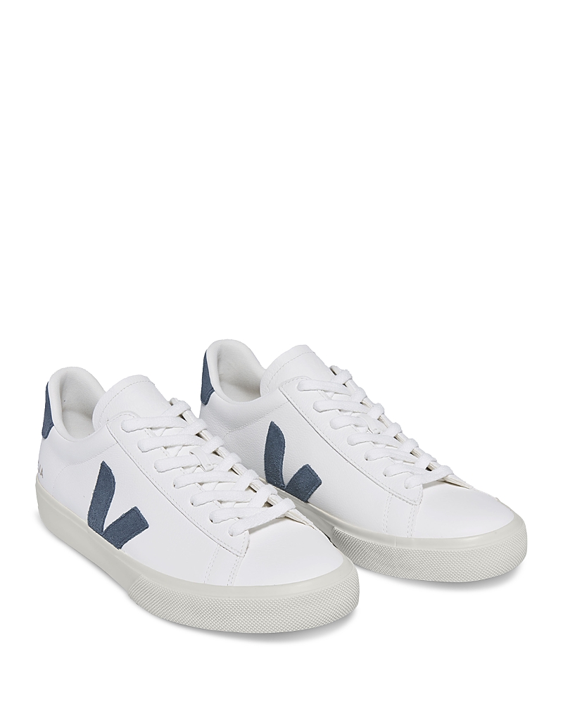 Veja Men's Campo Low Top Leather Sneakers in White California