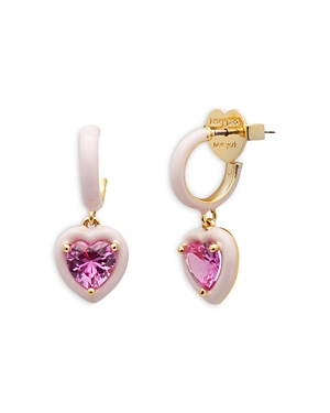 Shop Kate Spade New York Sweetheart Huggie Hoop Earrings In Pink