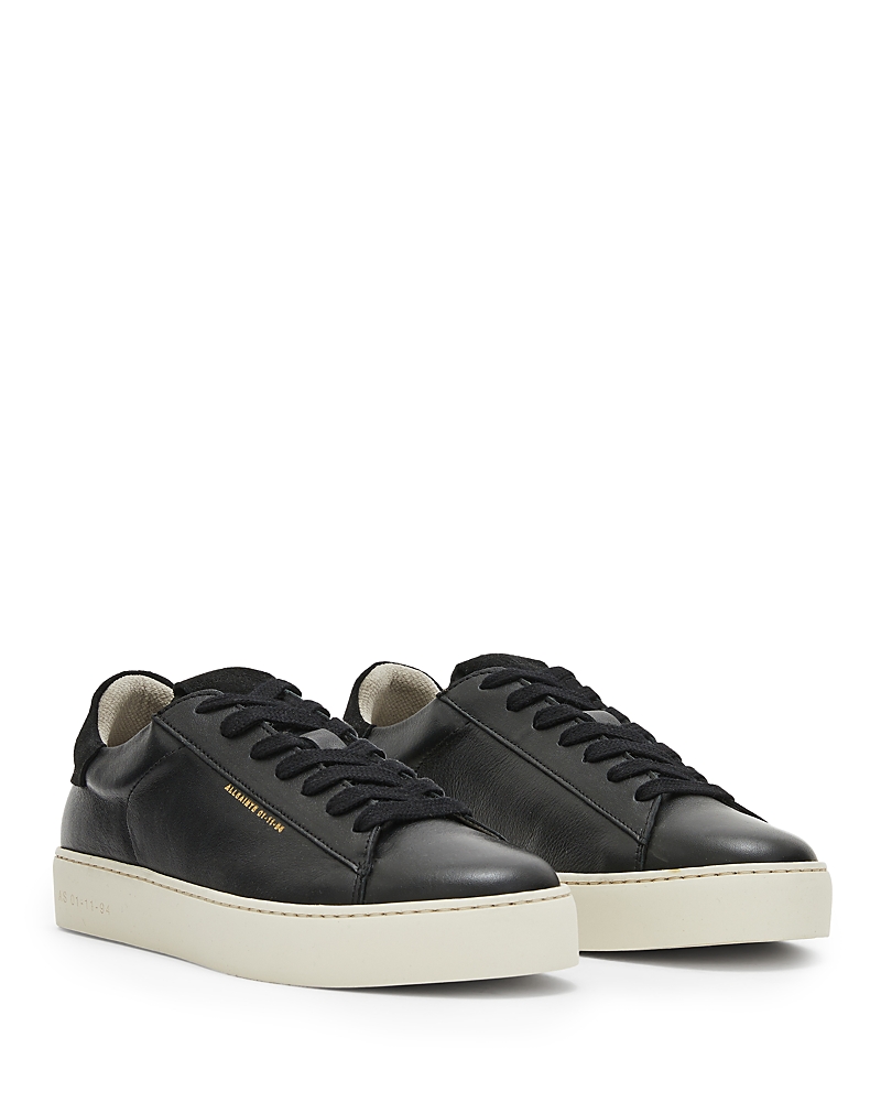 Allsaints Shana Low Top Leather Trainers In Black