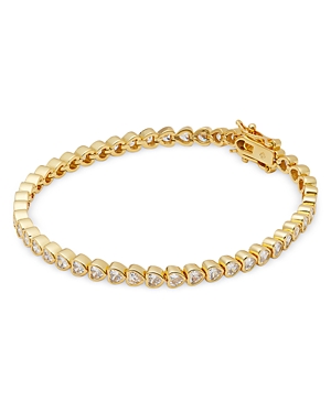 Shop Kate Spade New York Sweetheart Delicate Tennis Bracelet In Gold