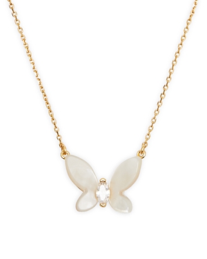 Shop Kate Spade New York Social Butterfly Statement Pendant Necklace, 18 In Cream/gold