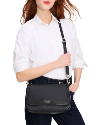 Hudson Pebbled Leather Flap Shoulder Bag