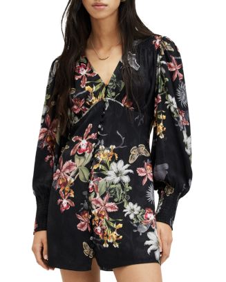 ALLSAINTS Auden Sanibel Floral Print Mini Dress | Bloomingdale's