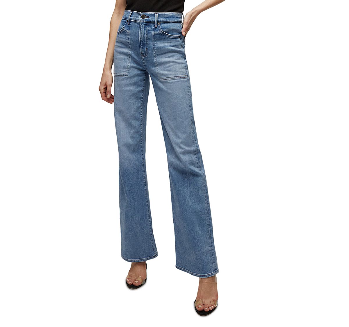 Veronica Beard Crosbie High Rise Wide Leg Jeans
