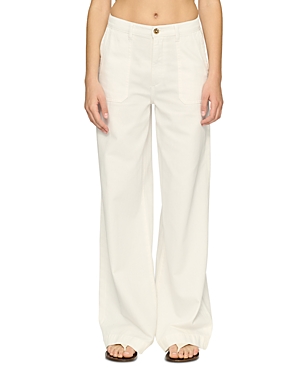 DL1961 Zoie Relaxed Wide Leg Cargo Pants in White