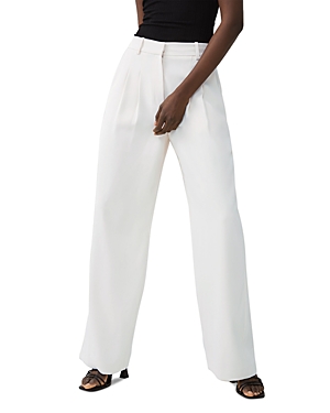Shop French Connection Harry Pleated Suiting Trousers In Summer White