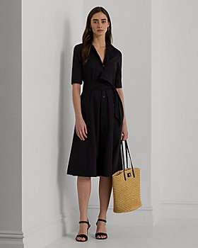 B-Slim NY Collection Women's Size M Black 3/4 Sleeve A-line Dress