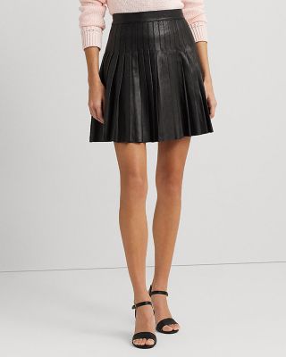 今だけの限定セール Ralph Lauren Bloomingdale's | Skirt Mini Pleated Leather スカート
