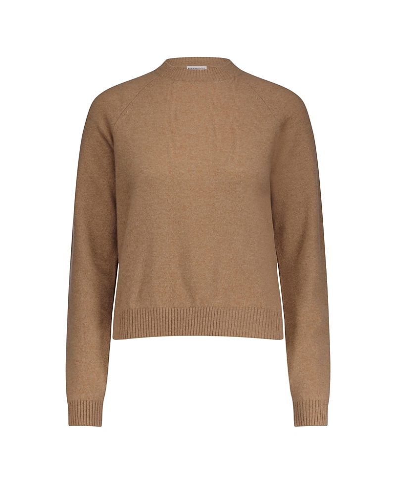 Minnie Rose Plus Size Cashmere Crewneck Sweater In Camel