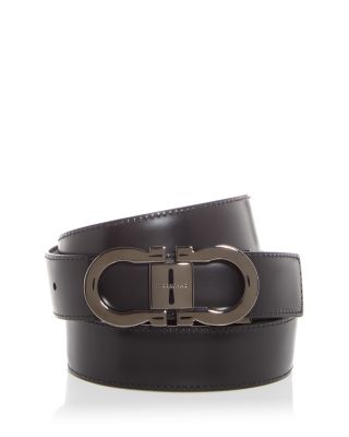 Ferragamo - Men's Double Gancini Reversible Leather Belt