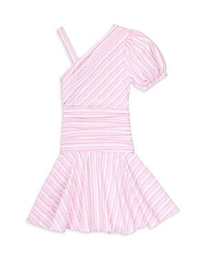 Shop Habitual Girls' One Shoulder Dress - Big Kid In Pink