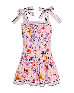 Shop Agua Bendita Girls' Kaio Dreamin Mini Dress Swim Cover-up - Little Kid, Big Kid In Multi
