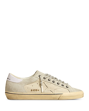 Shop Golden Goose Men's Super-star Lace Up Sneakers In Ice/white