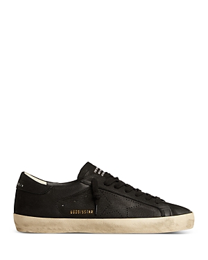 Golden Goose Men's Super-star Lace Up Trainers In Black