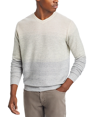 Crown Crafted Camden High V Neck Striped Sweater