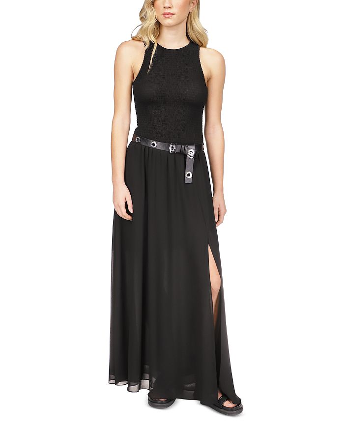 Michael kors sleeveless smocked hotsell dress