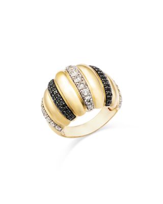 Bloomingdale's Fine Collection - Black & White Diamond Ring in 14K Yellow Gold, 1.25 ct. t.w.