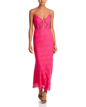 Shop Aqua Lace Corset Slip Dress - 100% Exclusive In Pink