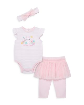 Little Me - Girls' Bunny Skirted Leggings Set & Headband - Baby