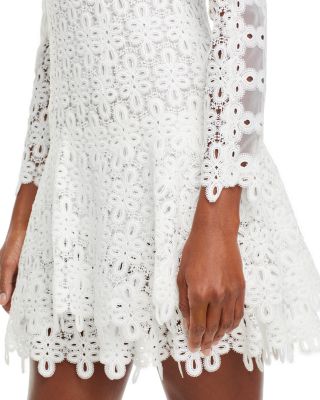 Joy Lace Mock Neck Mini Dress