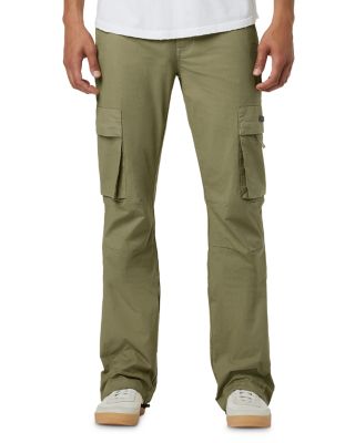 Hudson - Walker Kick Flare Cargo Pants in Ripstop Army Green