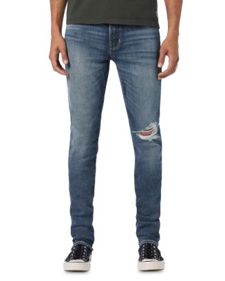 Hudson Zack Skinny Distressed Jeans in Monsoon Blue | Bloomingdale's