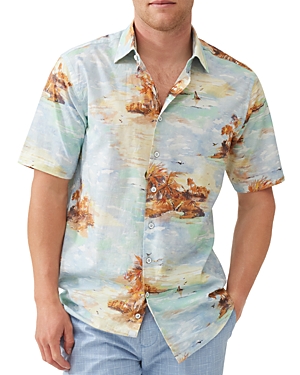 Shop Rodd & Gunn Victoria Avenue Regular Fit Short Sleeve Shirt In Ocean Bree